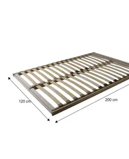 Rošty do postelí KONDELA Basic Flex Front lamelový rošt 120x200 cm ohýbané brezové drevo