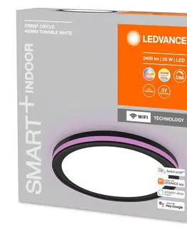 SmartHome stropné svietidlá LEDVANCE SMART+ LEDVANCE SMART+ WiFi Orbis Circle CCT RGB čierna
