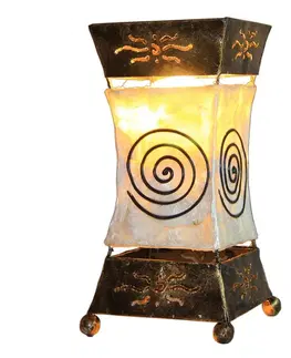 Stolové lampy Woru Jasná stolová lampa Xenia so špirálovým motívom