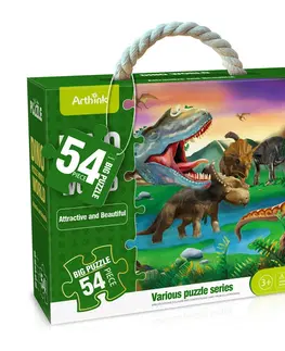 Hračky puzzle RAPPA - Puzzle s dinosaurami maxi- 54 dielov 87 x 58 cm