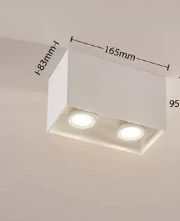 Stropné svietidlá Arcchio Povrchové stropné svietidlo Carson v bielej farbe, dvojlampa