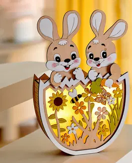Drobné dekorácie a doplnky LED dekorácia "Zajačiky" Casa Bonita