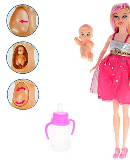 Hračky bábiky MIKRO TRADING - Bábika tehotná sada 29 cm