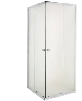 Sprchovacie kúty INVENA - Sprchovací kút štvorec PARLA, profil: chróm, sklo frosted 90x90 AK-48-191-O