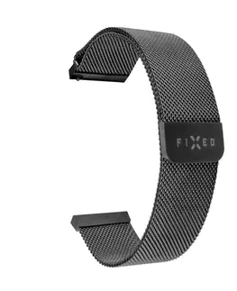 Príslušenstvo k wearables FIXED Mesh Nerezový remienok pre Smart Watch 22 mm, čierna FIXMEST-22MM-BK