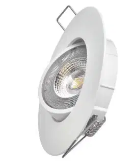 Svietidlá Emos LED bodové svietidlo Exclusive biele, kruh 5W teplá biela ZD3121