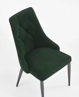 Jedálenské stoličky a kreslá Jedálenská stolička K365 Halmar Tmavo zelená