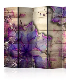 Paravány Paraván Purple Memory Dekorhome 135x172 cm (3-dielny)