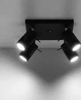 Vnútorné osvetlenie Stropná Lampa Oregon 4 BLACK A-094