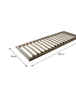 Rošty do postelí KONDELA Basic Flex Front lamelový rošt 80x200 cm ohýbané brezové drevo