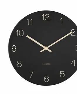 Hodiny Karlsson 5788BK dizajnové nástenné hodiny, pr. 30 cm