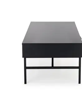 Konferenčné stolíky HALMAR Murano LAW-1 konferenčný stolík so zásuvkou čierna / dub artisan