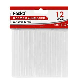Kreatívne a výtvarné hračky FOSKA - Lepiace tyčinky 11,2x10 cm náhradné, sada 12ks