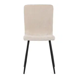 Bývanie a doplnky Súprava jedálenských polstrovaných stoličiek 4 ks, biela, 42 x 88 x 52 cm