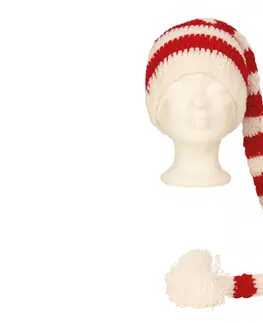 Vianočné dekorácie MAKRO - Čiapka pletená santa 24cm