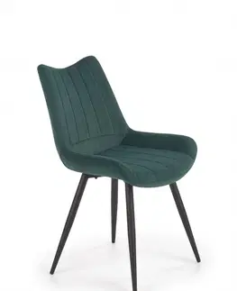 Jedálenské stoličky a kreslá Jedálenská stolička K388 Halmar Tmavo zelená