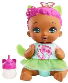 Hračky bábiky MATTEL - My Garden Baby Bábätko – Ružovo-Zelené Mačiatko