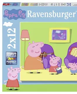 Hračky puzzle RAVENSBURGER - Prasiatko Peppa 2x12 dielikov
