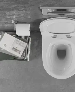 Záchody MEXEN - Lena Závesná WC misa vrátane sedátka s slow-slim, Duroplastu, biely kameň terrazo 30224096