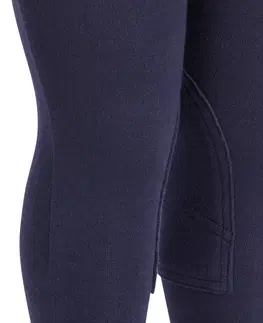 nohavice Detské jazdecké nohavice - rajtky 100 tmavomodré