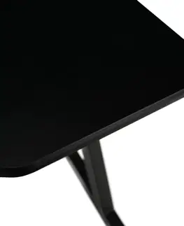 Herné stoly Herný stôl/počítačový stôl, čierna/červená, MACKENZIE 140cm