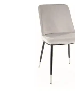 Jedálenské stoličky JEFF jedálenská stolička, svetlošedá 