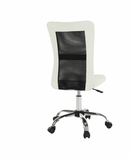 Kancelárske stoličky KONDELA Idor New kancelárske kreslo čierna / biela