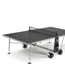 stolný tenis Stolnotenisový voľnočasový stôl Expert outdoorový sivý