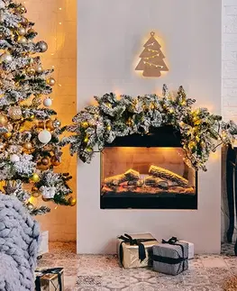 Vianočné dekorácie Solight LED nástenná dekorácia Vianočný stromček, 24x LED, 2x AA