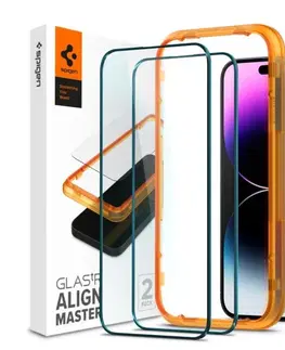 Ochranné fólie pre mobilné telefóny Tvrdené sklo Spigen tR Align Master pre Apple iPhone 14 Pro Max, 2 kusy AGL05204