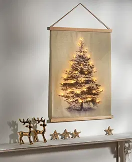 Drobné dekorácie a doplnky LED závesný vianočný stromček