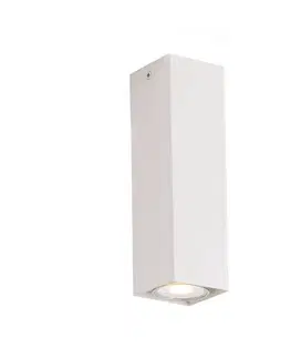 Stropné svietidlá Eco-Light Svietidlo Fluke v hranatom tvare výška 20 cm biela