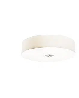 Stropne svietidla Vidiecka stropná lampa biela 50 cm - Drum Juta