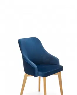 Jedálenské stoličky a kreslá Jedálenská stolička TOLEDO 2 HALMAR Modrá