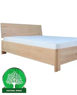 Drevené postele Posteľ drevené  Halden Plus 160x200 prírodná jelša