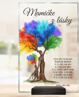 Tabuľky s venovaním (darčeky) Darček pre mamičku - personalizovaná plaketa s vlastným textom a dizajnom