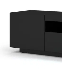TV stolíky ARTBm TV stolík AURA 150 | čierny mat Variant: bez LED osvetlenia