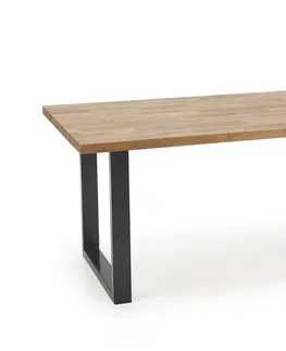 Jedálenské stoly HALMAR Radus 160 M jedálenský stôl dub prírodný / čierna