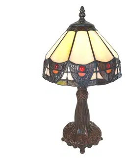 Stolové lampy Clayre&Eef Stolová lampa 5LL-6108, štýl Tiffany