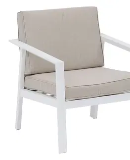 Záhradné stoličky a kreslá Hliníkové kreslo NOVARA (biela)