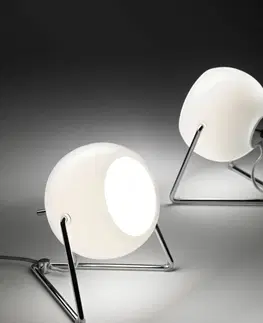 Stolové lampy Fabbian Fabbian Beluga White sklenená stolná lampa Ø 9 cm