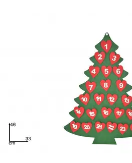 Vianočné dekorácie MAKRO - Kalendár adventný stromček