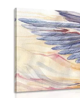 Obrazy anjelov Obraz slobodný anjel s fialovými krídlami