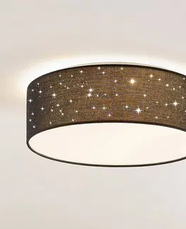Stropné svietidlá Lindby Lindby Ellamina stropné LED, 40 cm, čierna