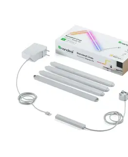 Svietidlá Nanoleaf Nanoleaf NL59K02-4SN00 - SADA 4x LED RGBW Stmievateľná lišta LINES LED/2W/230V 