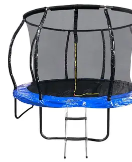 Záhradné trampolíny Trampolína PREMIUM s rebríkom 427cm modrý