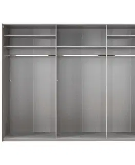 Šatníkové skrine s posuvnými dverami Skriňa s posuvnými dverami Bramfeld,farby Dubu/sklo Sivé