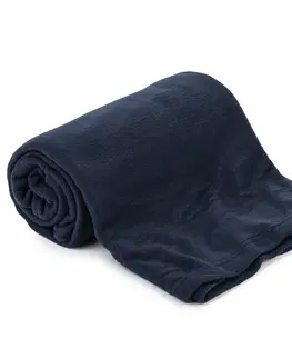 Prikrývky na spanie Jahu Fleecová deka UNI tmavomodrá, 150 x 200 cm