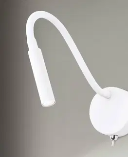 Nástenné svietidlá Orion Flexibilné nástenné LED svietidlo Colin v bielej
