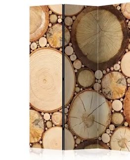 Paravány Paraván Wood grains Dekorhome 135x172 cm (3-dielny)